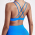 Solid Colour Cross Back Sport Bra for Women