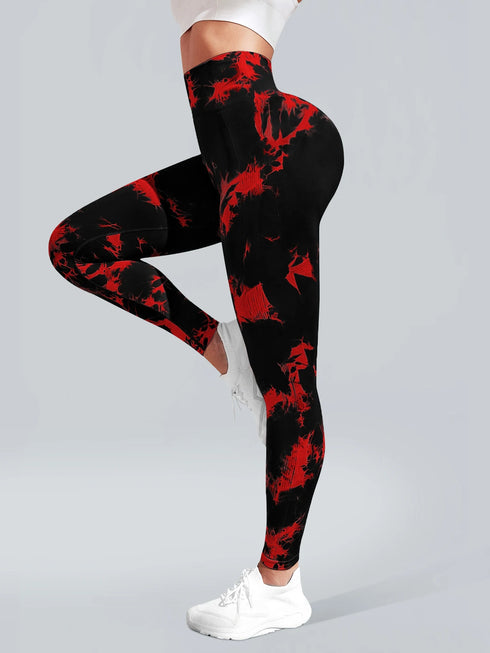Women's High Waist Seamless Tie-Dye Yoga Leggings