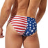 Men's Low Waist USA Flag Swim Trunks