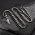 Stylish Blue Stone Geometric Pendant Necklace