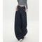 Girls High Waist Loose Fit Wide Leg Jeans