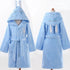 Children's Hooded Cotton Bathrobe with Rabbit Design