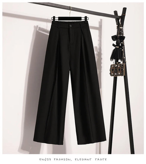 Plus Size Wide Leg Trousers for Women - Autumn 2024
