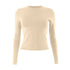 Womens Long Sleeve Bodycon Crop Top - Solid Colours