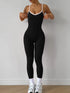 Seamless Yoga Jumpsuit with Spaghetti Straps
