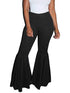 Plus Size Black Flare Pants for Women