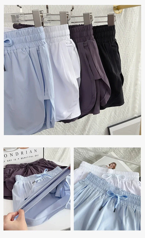 High Waist Quick-Dry Yoga Shorts for Women