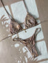 Leopard Print Push Up Bikini Set for Women