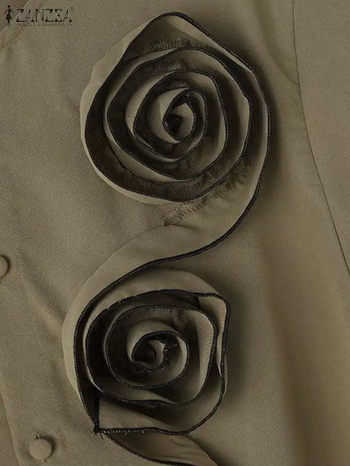 ZANZEA Women's Floral Short Sleeve Blouse