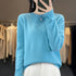 Women 100% Pure Merino Wool O-Neck Sweater