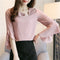 Ruffled Sleeve Chiffon Blouse for Women