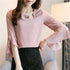 Ruffled Sleeve Chiffon Blouse for Women