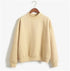 Women's Velvet Turtleneck Long Sleeve Sweatshirt