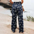 Floral Print Wide Leg Pants with Pockets