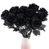 5pcs Silk Black Rose Artificial Flower Heads