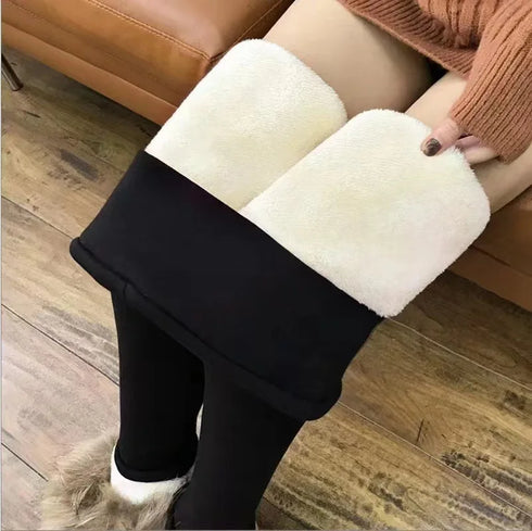 High Waist Fleece-Lined Warm Leggings for Women