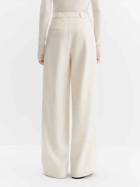 FSLE High-Waisted Straight-Leg Knit Trousers