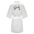 Team Bride Satin Robe with Black Letters