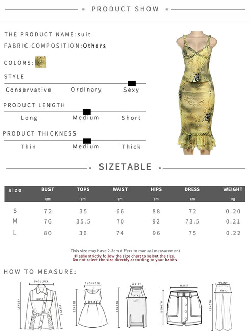 Floral Ruffle Camisole & Skirt Co-ord Set