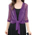 Trendy Lace Short Jacket with Half Sleeves