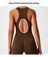 Seamless V-Back Tummy Control Yoga Bodysuit