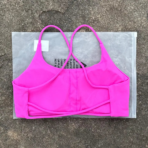Cross Shoulder Strap Yoga Bra for Women