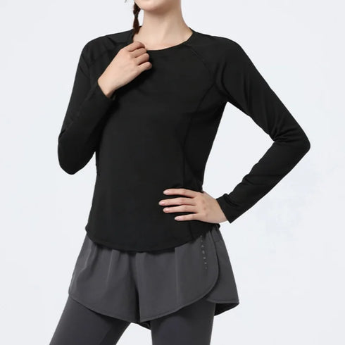 PHIGEER Women's Loose Fit Quick Dry Long Sleeve Top