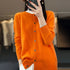 100% Pure Merino Cashmere O-Neck Cardigan for Women