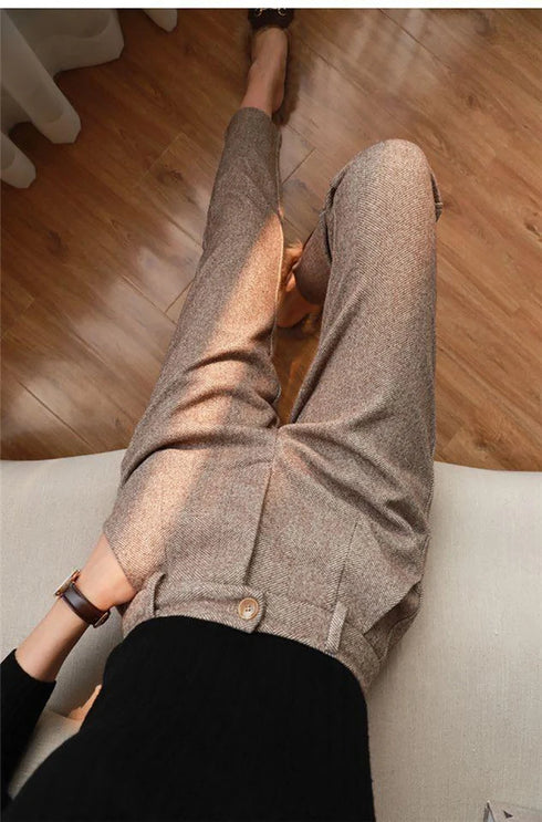 High Waisted Plus Size Pencil Pants for Women