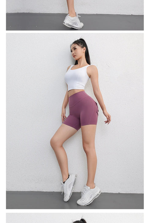 Peach Butt Fitness Cargo Shorts for Women