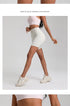 Solid Colour High Waist Yoga Shorts for Women