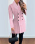 Plaid Woolen Coat Dress for Women