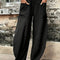 Plus Size Cotton-Linen Harem Trousers with Pockets