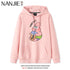 Anime Cartoon Print Hoodies for Women