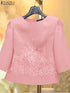 ZANZEA Elegant Embroidered Blouse for Women