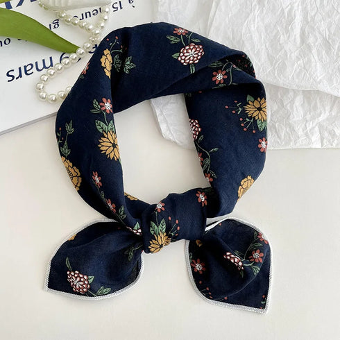 55cm Laies Cotton Linen Square Scarf for Women