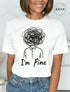 Harajuku I'm Fine Graphic T-Shirt for Women