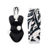 Floral Print One Piece Swimsuit with Skirt