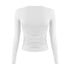 Womens Long Sleeve Bodycon Crop Top - Solid Colours