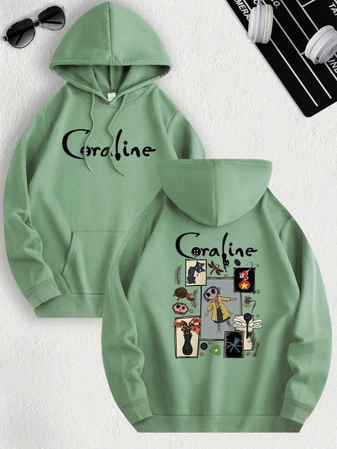 Coraline Inspired Casual Hoodie for Women