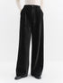 FSLE High-Waisted Straight-Leg Knit Trousers