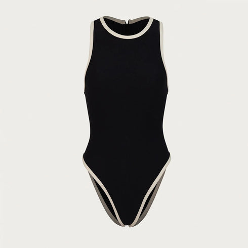 Classic Black One-Piece Swimsuit for Women