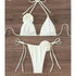 Floral Halter Strappy Bikini Set for Women