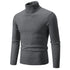 Men's High Neck Casual Knitted Pullover Sweater