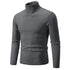 Men's High Neck Casual Knitted Pullover Sweater
