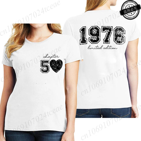 Women's Vintage 1976 O Neck Short Sleeve T-Shirt