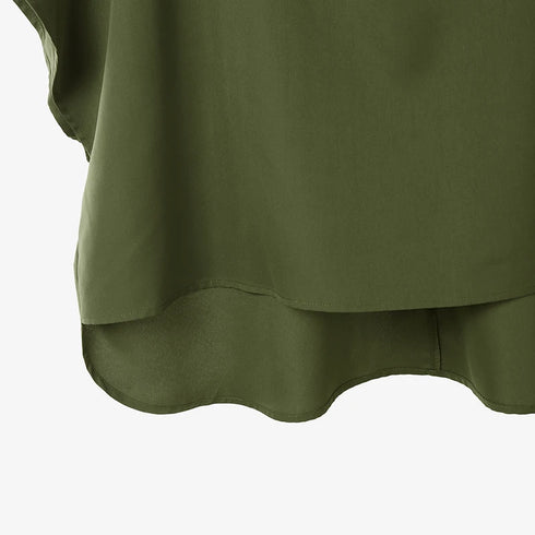 2025 ZANZEA Stylish Office Shirt Women Blouse Chic Pile Collar Half Sleeve Solid Tops Female OL Work Blusas Mujer Loose Chemise