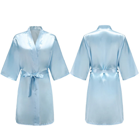 Women's Satin Short Robes for Bridesmaids and Parties