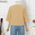 ZANZEA Elegant Embroidered Blouse for Women
