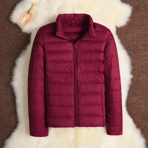 Women’s Slim Fit Stand Collar Puffer Jacket - 11 Colours